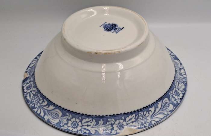 Large Antique ENOCH Wood & Sons Wincanton Woodsware Bowl- Chipped underneath rim