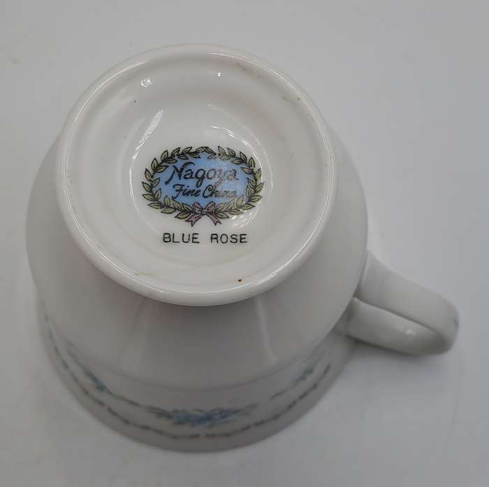 Vintage Nagoya Fine Bone China Trio `BLUE ROSE` Japan (9 available)