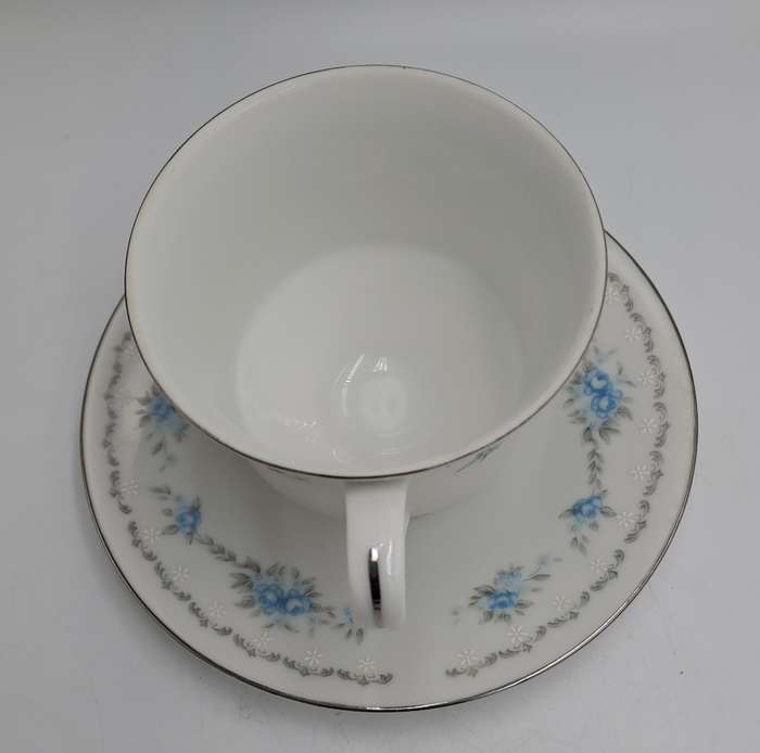 Vintage Nagoya Fine Bone China Duo  `BLUE ROSE` Japan (3 available)