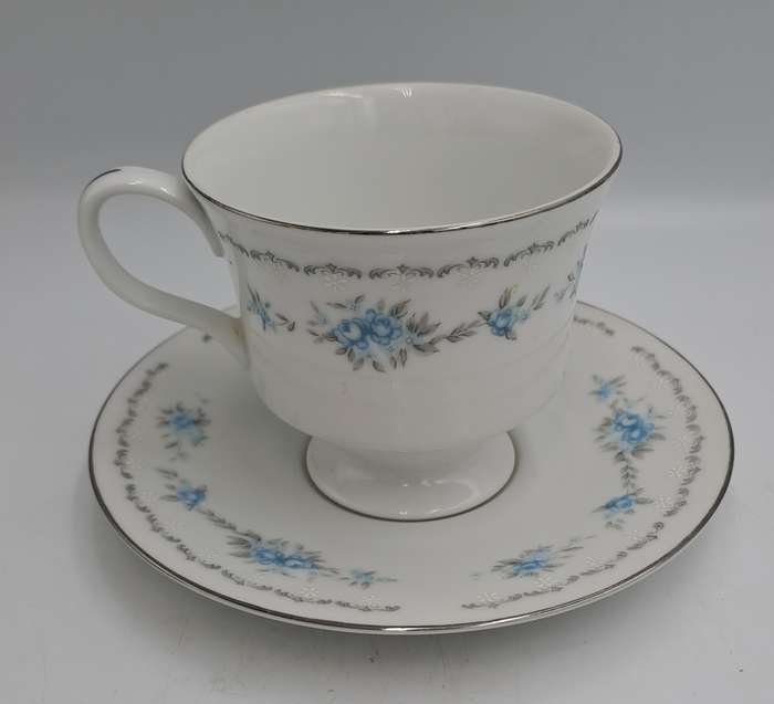 Vintage Nagoya Fine Bone China Duo  `BLUE ROSE` Japan (3 available)