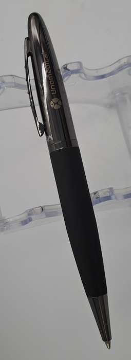 Pre-owned Balmain Paris Ballpen in Leather Pouch -Branded on Cap-Ink is dry