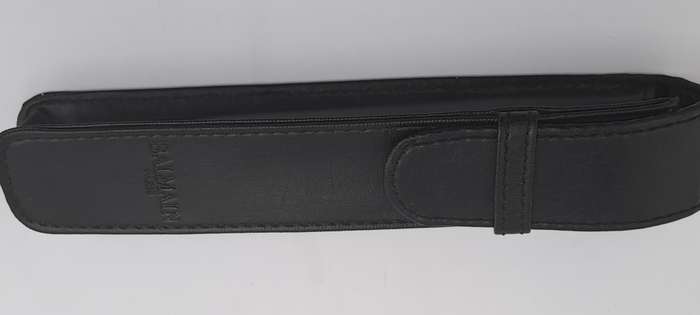 Pre-owned Balmain Paris Ballpen in Leather Pouch -Branded on Cap-Ink is dry