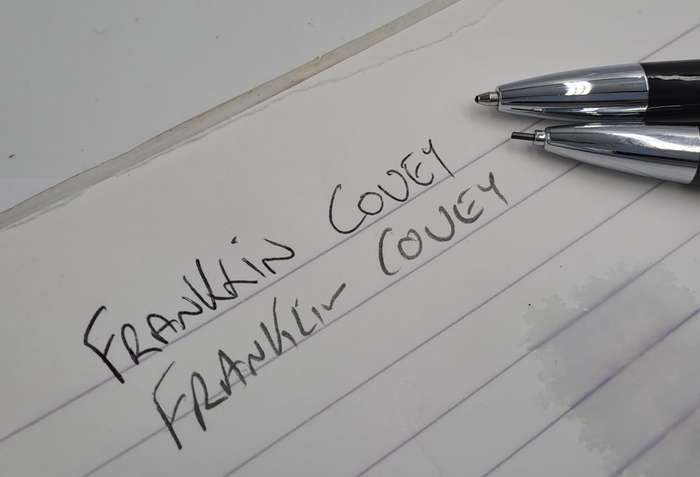 Franklin Covey Ball Point Pen and 0.9mm Pencilin Box - Personalized on Cap