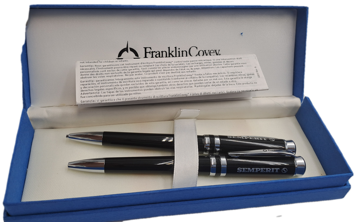 Franklin Covey Ball Point Pen and 0.9mm Pencilin Box - Personalized on Cap