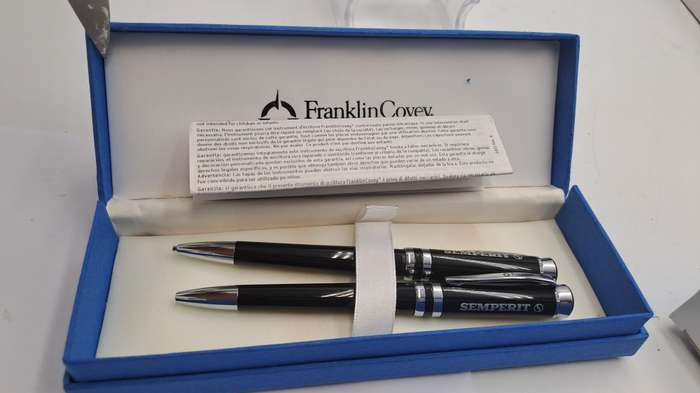 Franklin Covey Ball Point Pen and 0.9mm Pencilin Box - Personalized on Cap