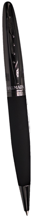 Pre-owned Balmain Paris Ballpen in Leather Pouch -Branded on Cap-Ink is dry
