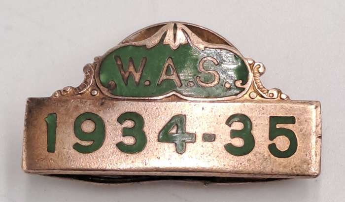 Vintage 1934-1935-W.A.S   Enamel  Pin /Badge