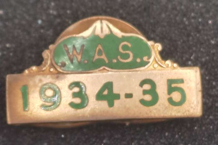 Vintage 1934-1935-W.A.S   Enamel  Pin /Badge