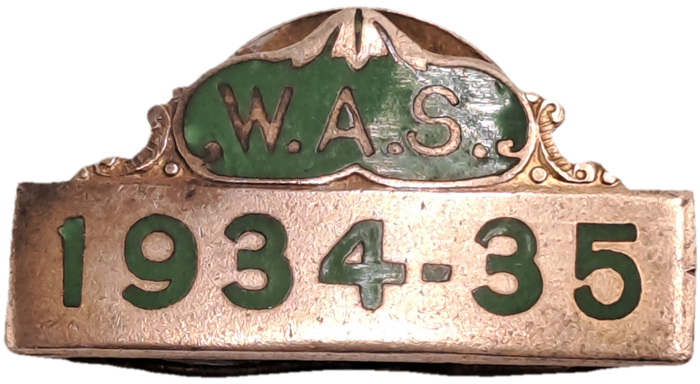 Vintage 1934-1935-W.A.S   Enamel  Pin /Badge