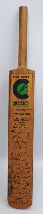 Miniture Challenger Signed Cricket Bat 1993/1994 S.A Team-Hansie Cronje-Clive Rice....