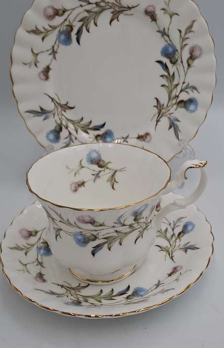Vintage Royal Albert Brigadoon Tea Trio - English Bone China ( 6 Available)