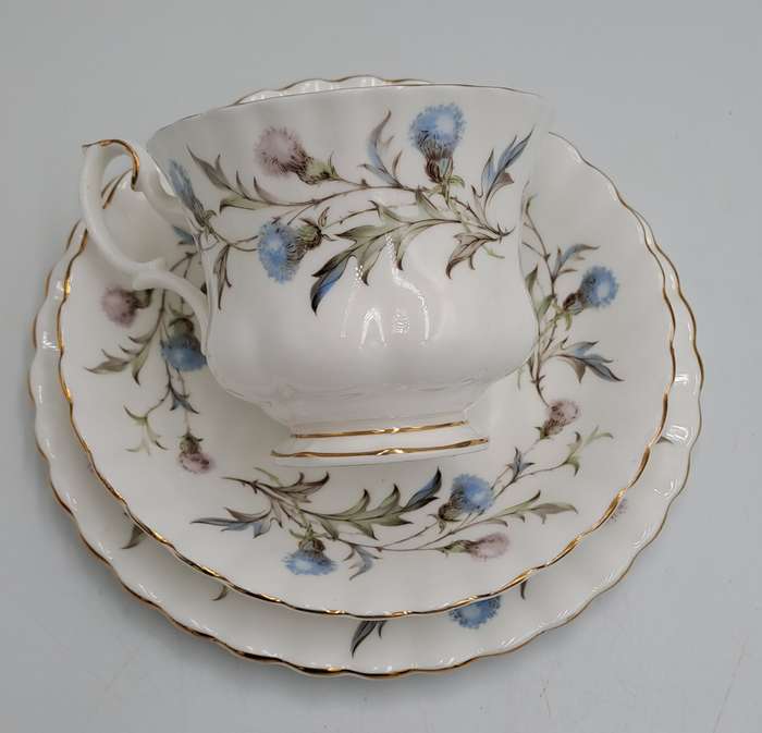 Vintage Royal Albert Brigadoon Tea Trio - English Bone China ( 6 Available)