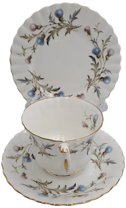 Vintage Royal Albert Brigadoon Tea Trio - English Bone China ( 6 Available)
