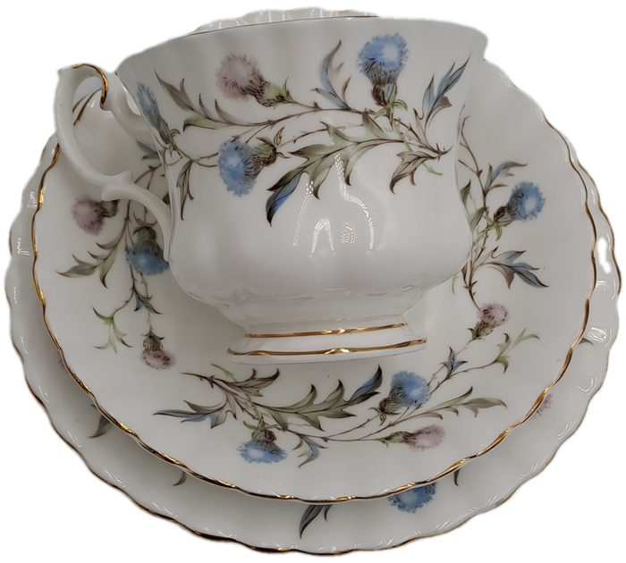 Vintage Royal Albert Brigadoon Tea Trio - English Bone China ( 6 Available)