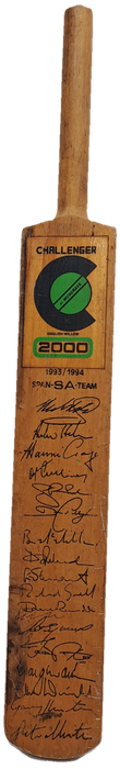 Miniture Challenger Signed Cricket Bat 1993/1994 S.A Team-Hansie Cronje-Clive Rice....