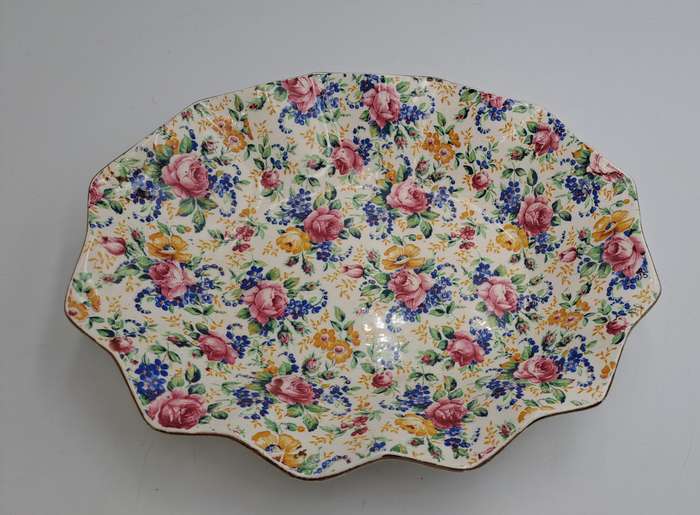 Vintage 1930's James Kent Longton "Rosalynde" Bon Bon Dish 23cm x 19,5cm x 4,5cm