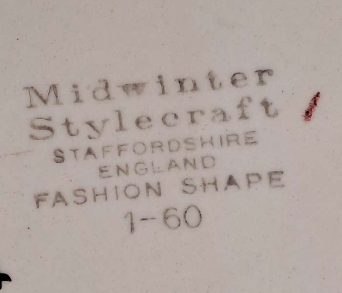 Vintage 1960's Midwinter Stylecraft Bon Bon Dish Staffordshire England. 13,5cm x 15cm x 15cm