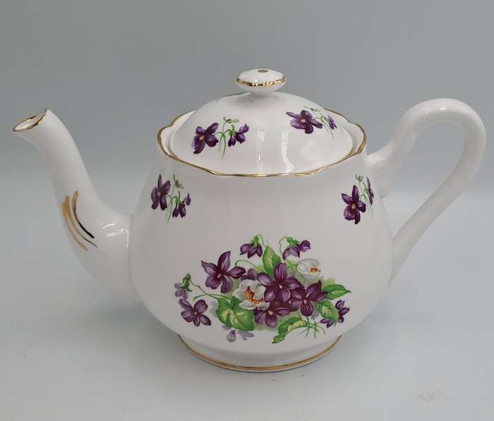 Vintage Gladstone Fine Bone China Floral  Tea Pot - Made in England