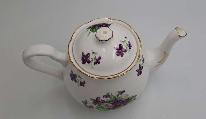 Vintage Gladstone Fine Bone China Floral  Tea Pot - Made in England