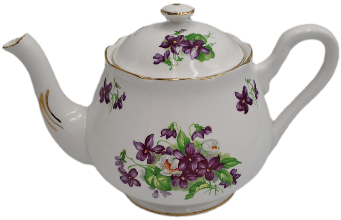 Vintage Gladstone Fine Bone China Floral  Tea Pot - Made in England