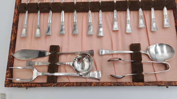 Vintage 1942-1943 Angora EPNS Silver Cold Plated Tea Cutlery set-Rd-829600-Made in England-Boxed