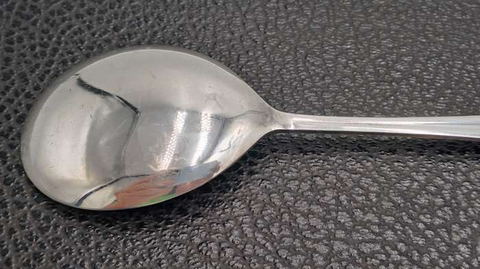 Vintage Sheffield cased silver dessert spoons with serving spoon, silver plated dessert set