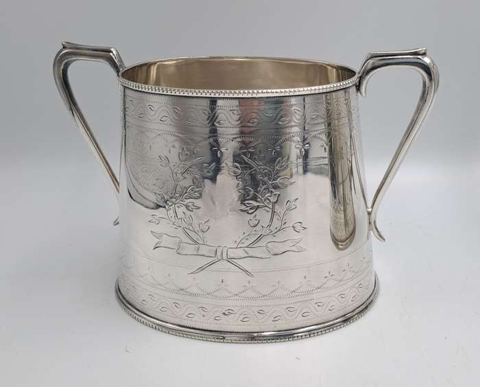 Large Antique Victorian Silver Plated Tea pot and Sugar Pot