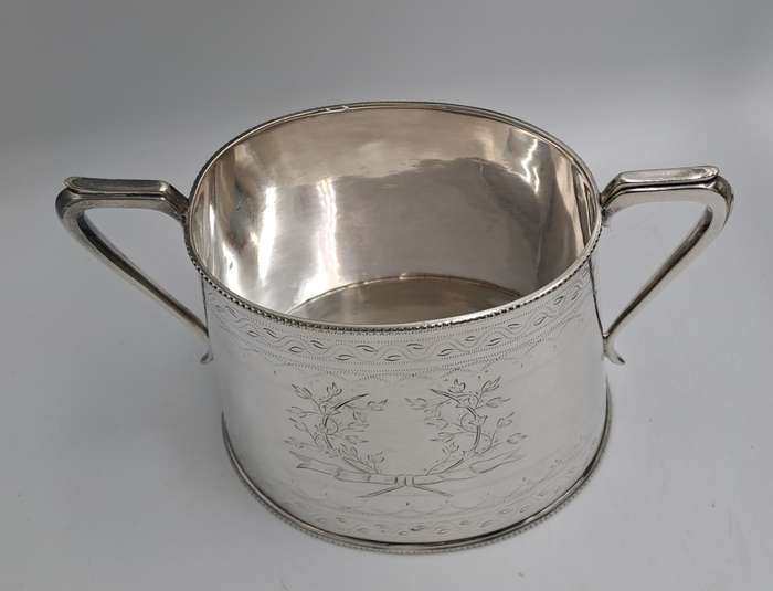 Large Antique Victorian Silver Plated Tea pot and Sugar Pot