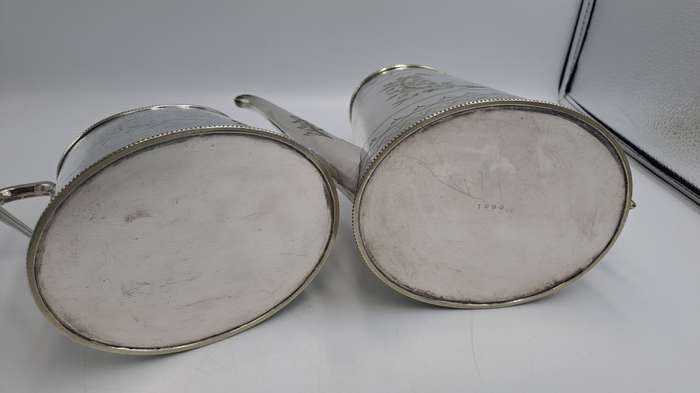 Large Antique Victorian Silver Plated Tea pot and Sugar Pot