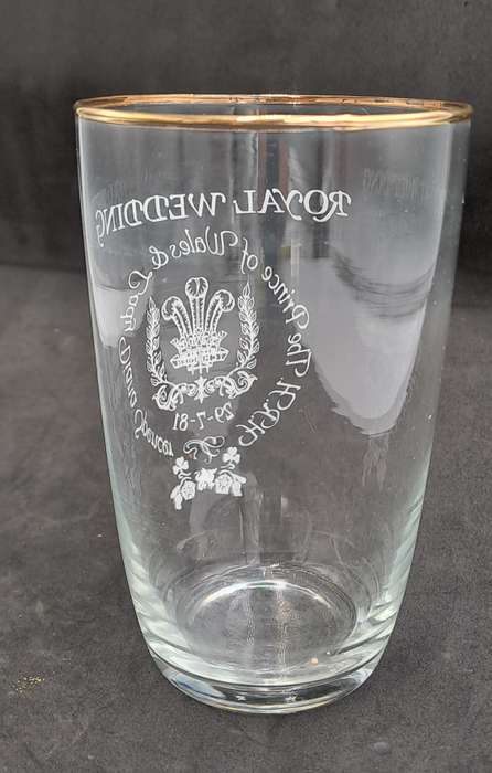 29-07-1981 Royal Wedding Charles and Diana commemorative Glass 120x72mm