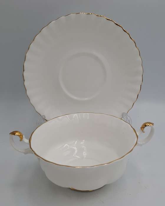 Vintage Royal Albert Val D`or -Soup Cup and Saucer-