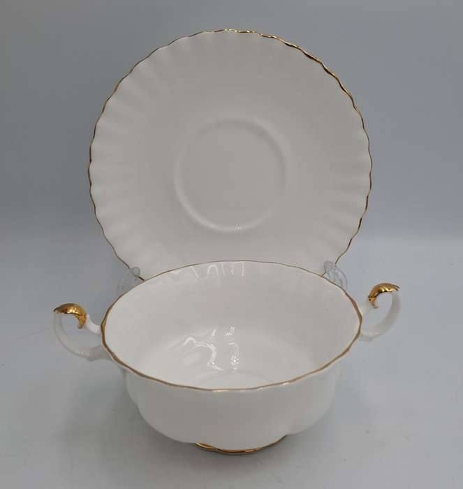 Vintage Royal Albert Val D`or -Soup Cup and Saucer-