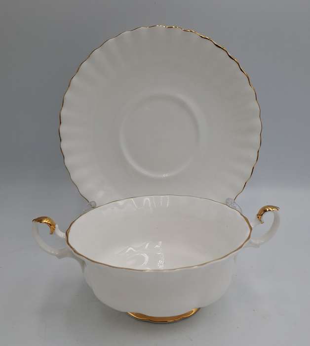 Vintage Royal Albert Val D`or -Soup Cup and Saucer-