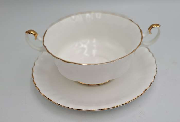 Vintage Royal Albert Val D`or -Soup Cup and Saucer-