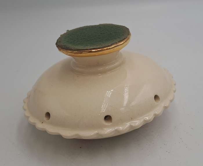 Vintage Floral Porcelain Pomander (container of aromatic substances)