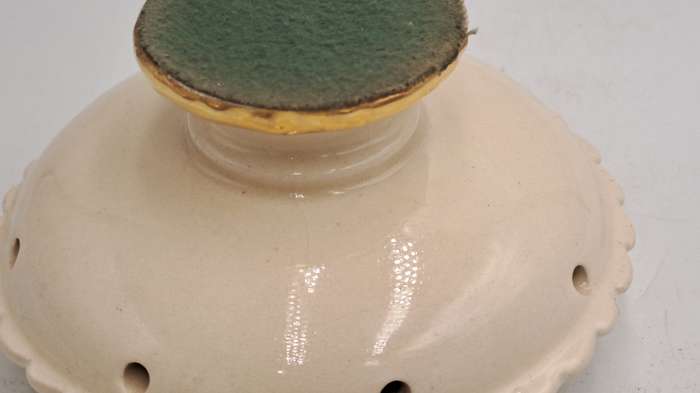 Vintage Floral Porcelain Pomander (container of aromatic substances)