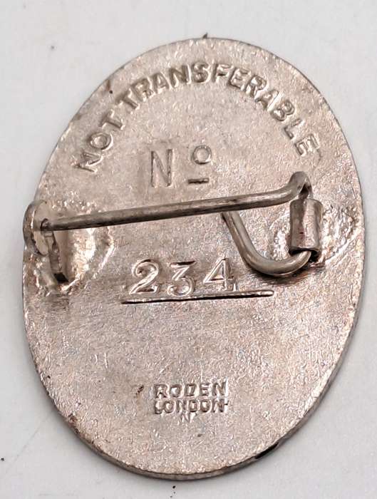 Vintage 1938-1939 South Africa Union Ice Skating Club No 234 Medal -Roden London