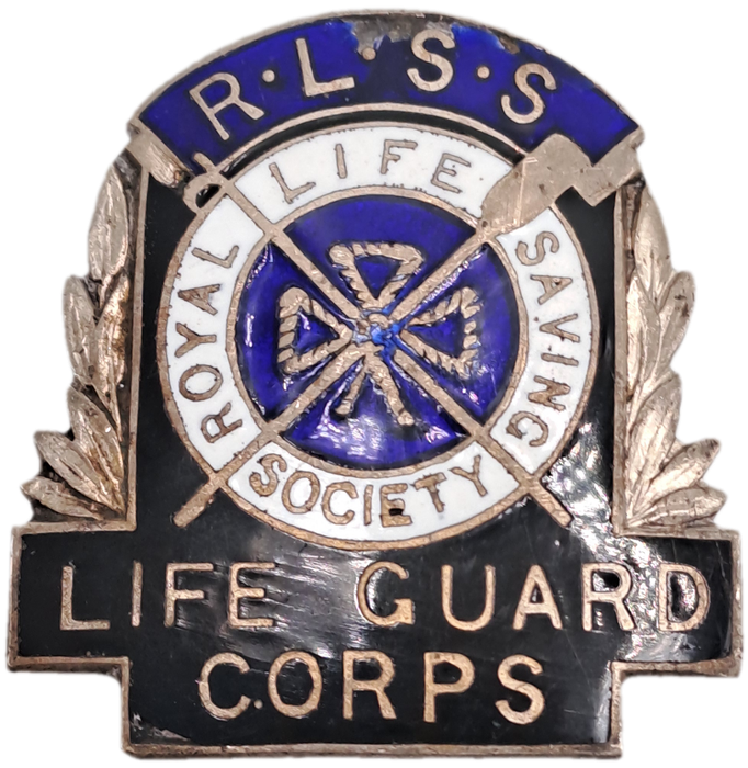 Vintage R.L.S.S Royal Life Saving Society -Life Guard Corps Enamel Badge 30mm x33mm