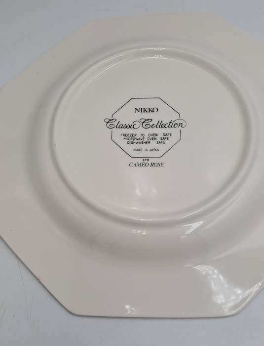 Vintage 1982-1992 Cameo Rose Large Dinner Plate By Nikko Classic Collection (11 Available)-Japan