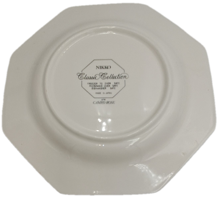 Vintage 1982-1992 Cameo Rose Large Dinner Plate By Nikko Classic Collection (11 Available)-Japan