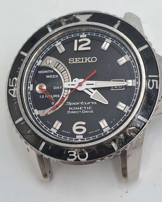 Pre-owned 2014 Seiko Sportura SRG017 Kinetic Direct Drive Mens watch -Working -see condition