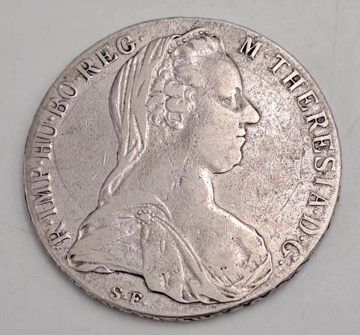 1780  Austrian Empire (SILVER .833)  1 Thaler - Maria Theresia Vienna -(243 year old Coin)