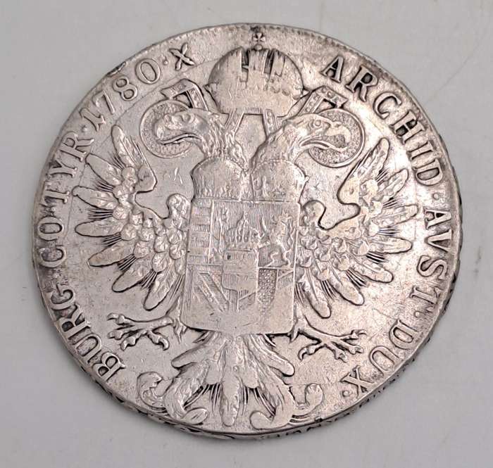 1780  Austrian Empire (SILVER .833)  1 Thaler - Maria Theresia Vienna -(243 year old Coin)
