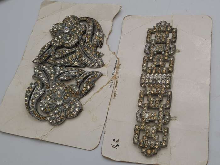 1950's art Deco Costume Jewelry 6 pieces Made in Czechoslovakia
