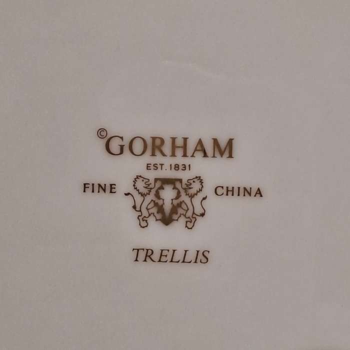 Vintage Gorham TRELLIS Fine China Salad Plate 24kt Gold Hand Banded Japan-Mint -6 Available