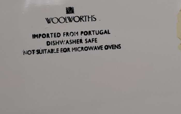 A Large Porcelain Woolworths Oval Serving Platter Imported from Portugal