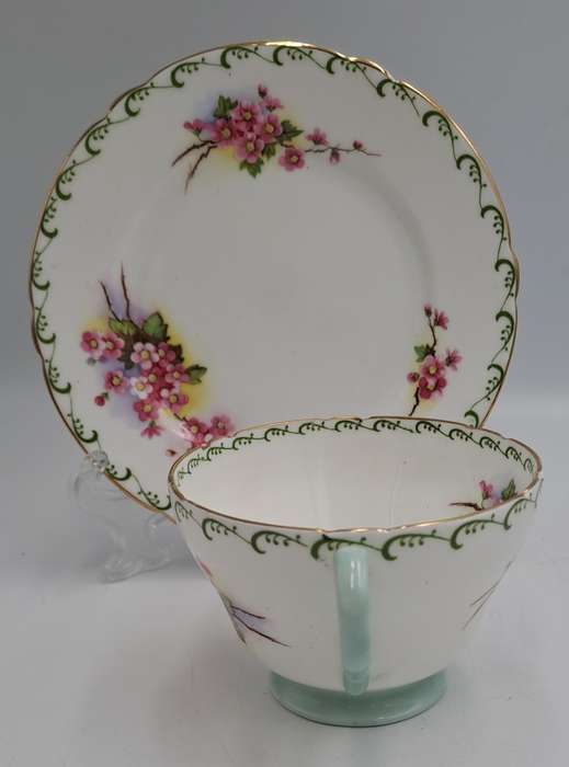 Vintage Vintage Shelley Fine bone Tea Cup and Side Plate -Blossom Pattern-4 Available