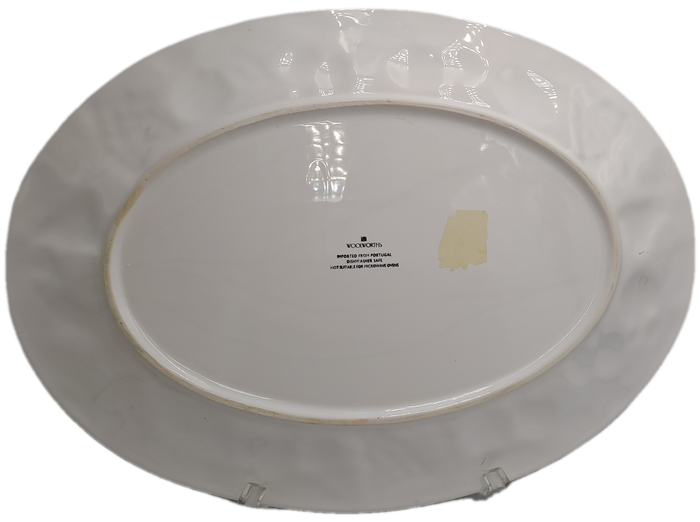 A Large Porcelain Woolworths Oval Serving Platter Imported from Portugal
