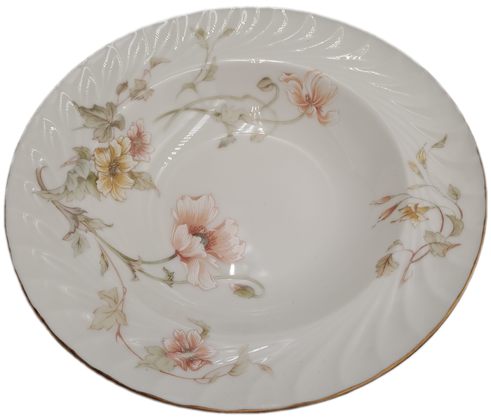 Vintage Gorham TRELLIS Fine China Soup Bowl 24kt Gold Hand Banded Japan-Mint Condition-6 Available