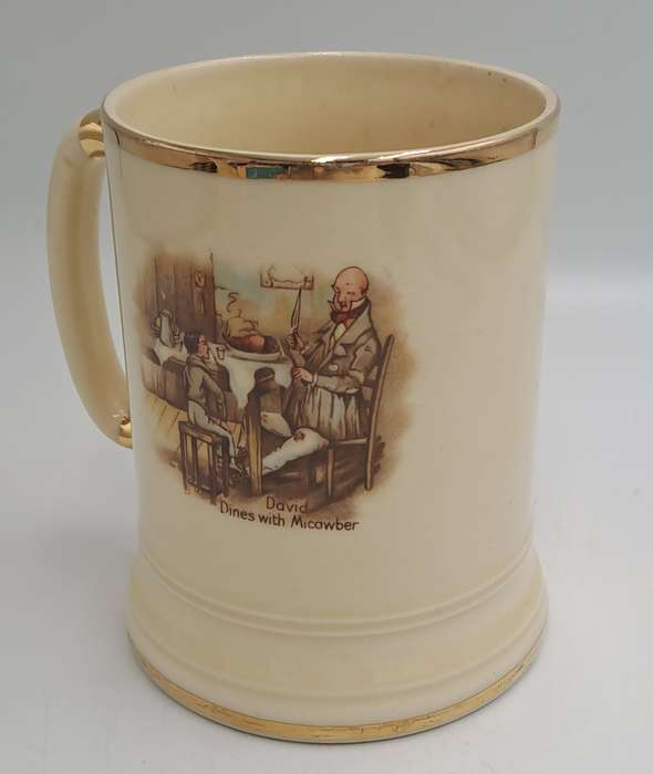Vintage Arthur Wood Porcelain Tankard No 3752 Mary and the Fat Boy.